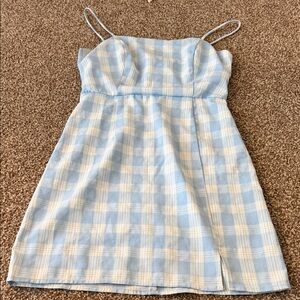 BP Blue and White Plaid Dress